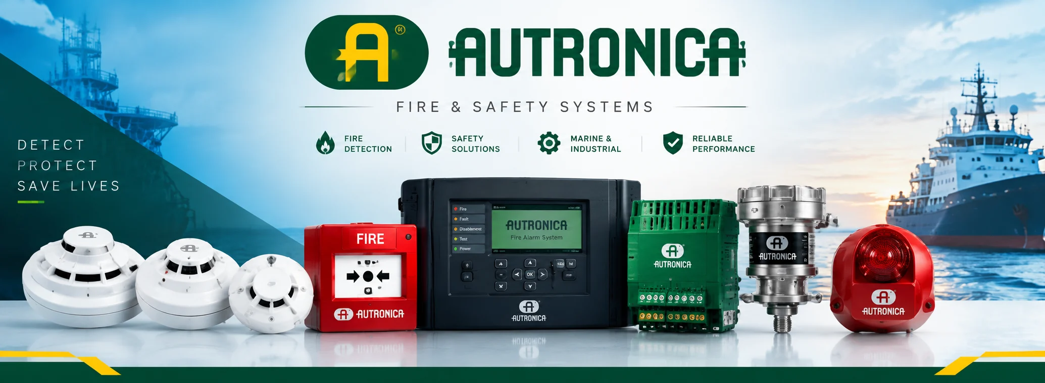 AUTRONICA marine spare parts banner